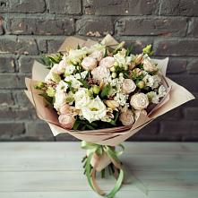 Букет цветов из:  Альстромерии, Розы и Хризантемы #REPLACE_PRED# Новый