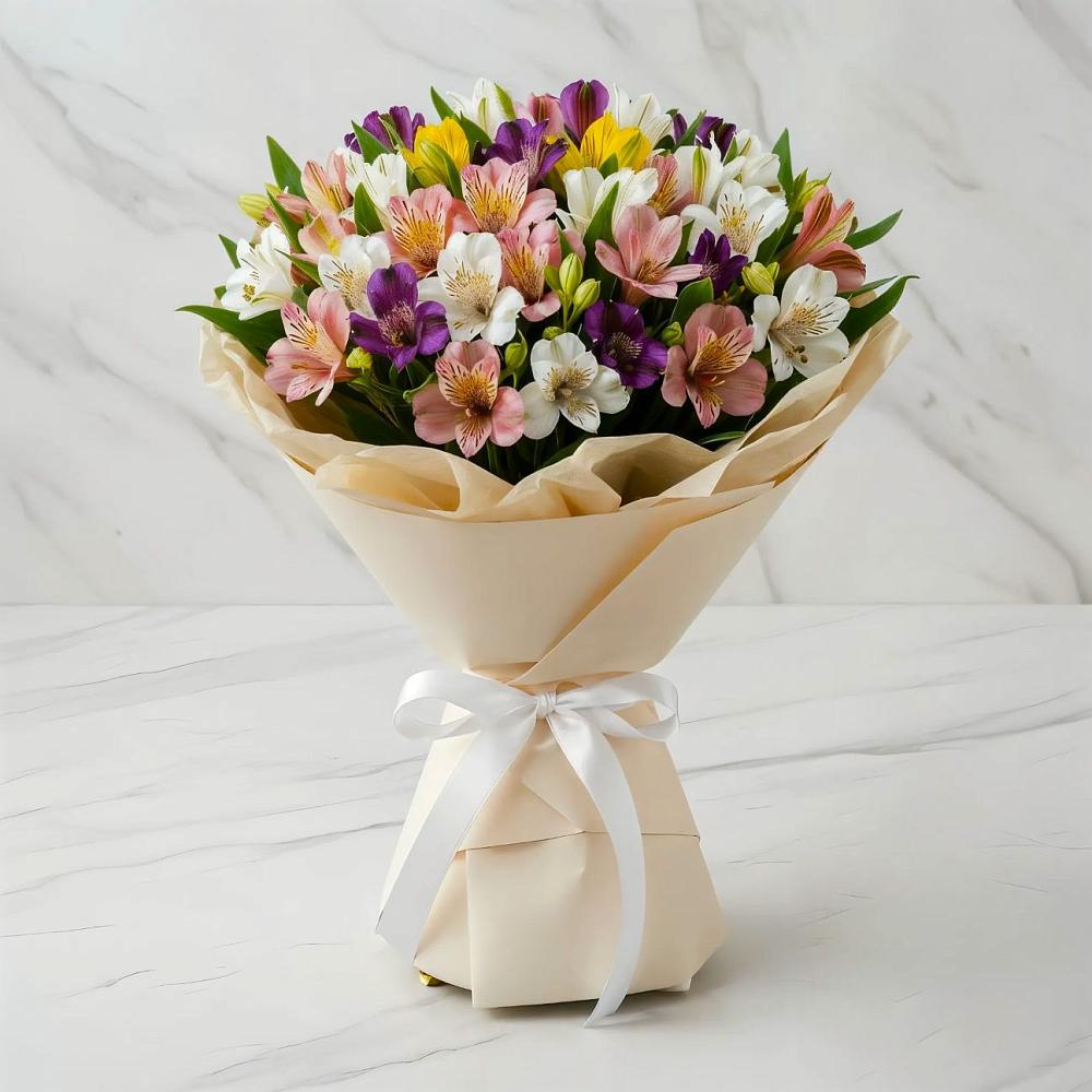 Букет цветов из: Альстромерии в Новый