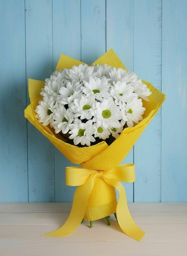 Букет цветов из: Хризантемы в Новый