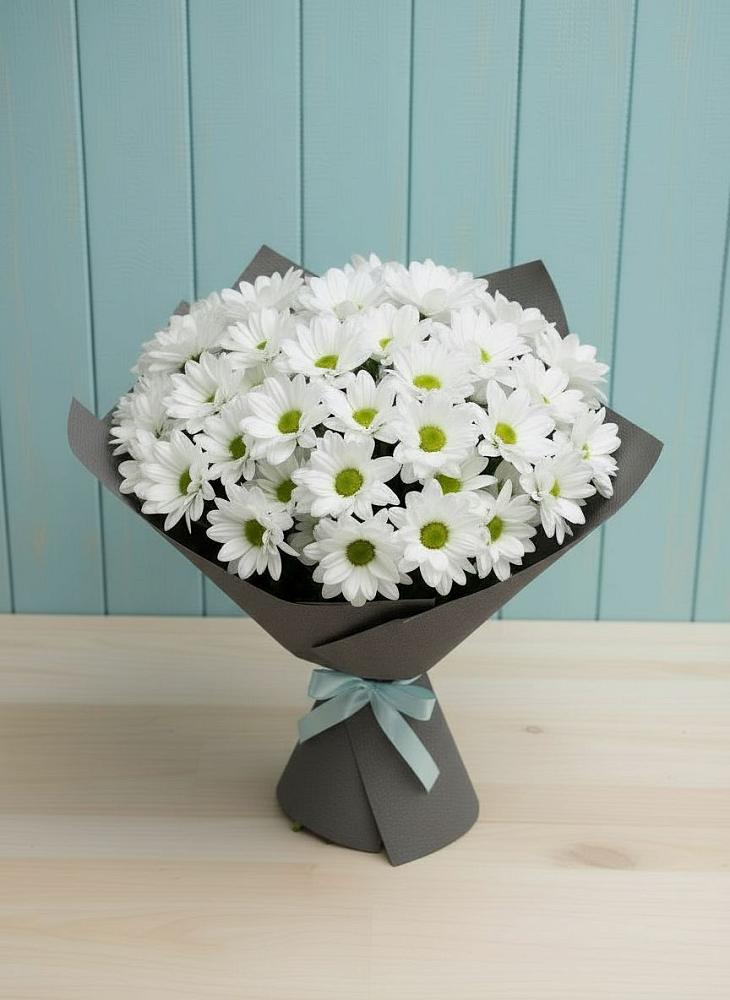 Букет цветов из: Хризантемы в Новый