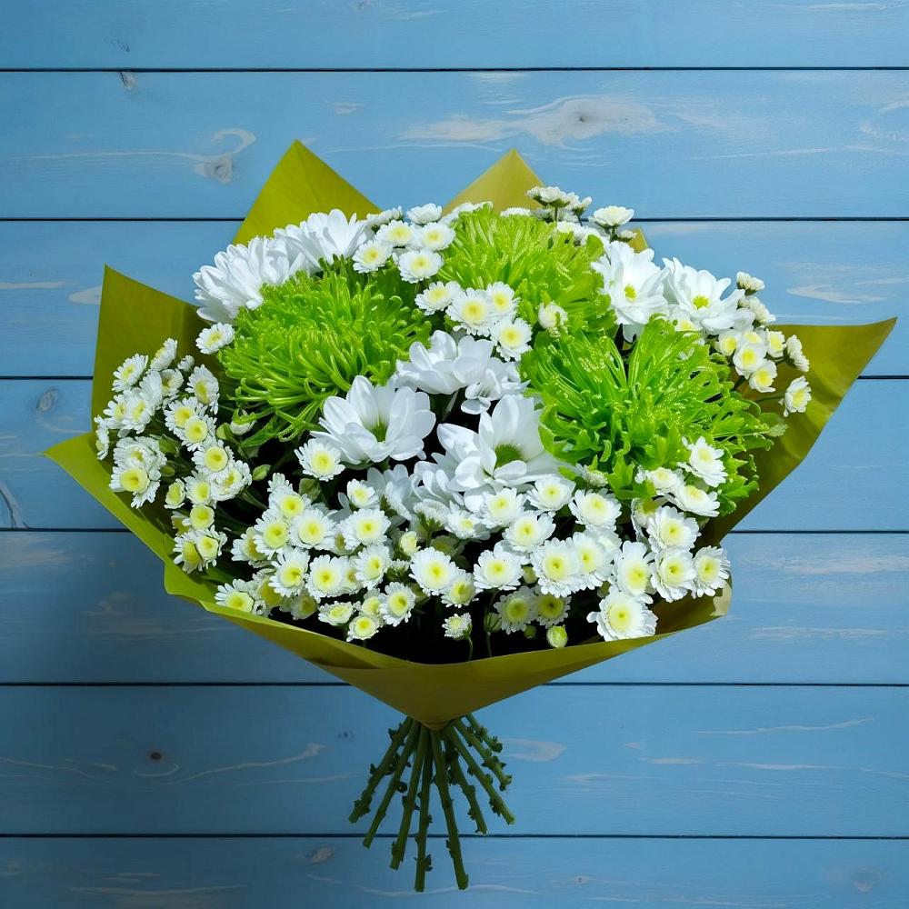 Букет цветов из: Хризантемы в Новый