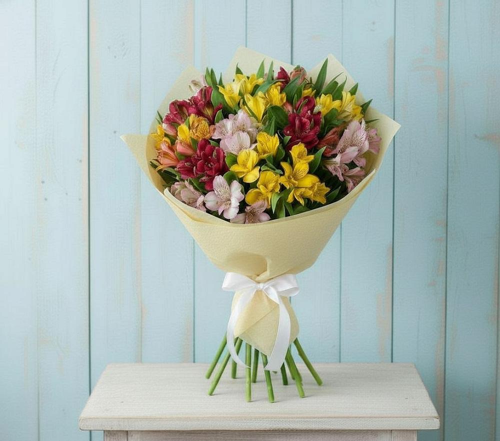 Букет цветов из: Альстромерии в Новый