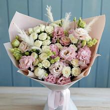 Букет цветов из:  Альстромерии и Розы в Новый